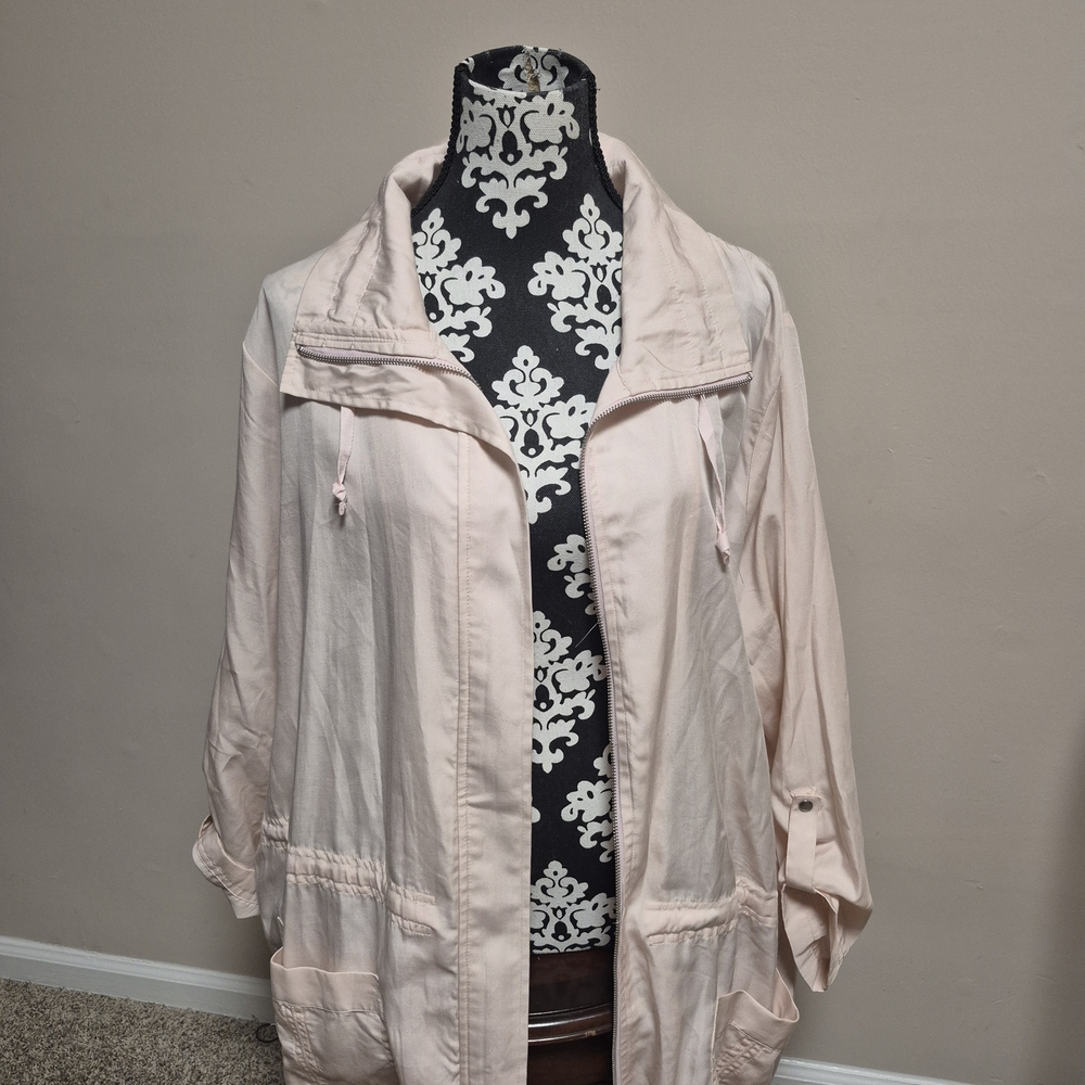 CJ Banks Light Pink Utility Jacket